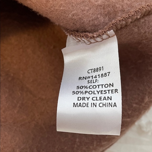 TCEC mauve slightly cropped sweatshirt hoodie with ruffle boutique nwot - Picture 7 of 8